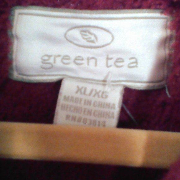 GreenTea Jackets & Coats Green Tea Xl Pink Zipped Fleece Jacket